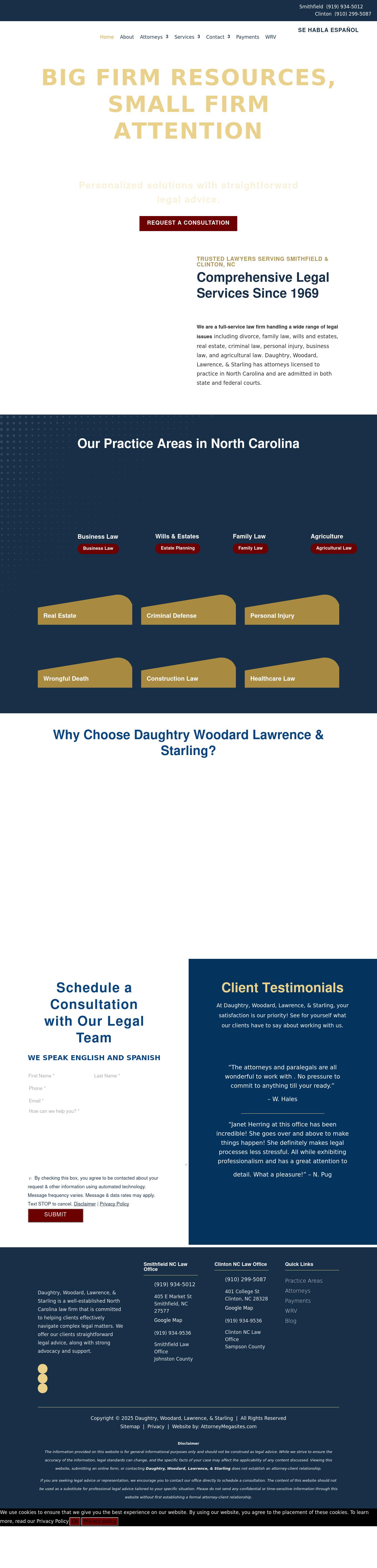 Daughtry, Woodard, Lawrence, & Starling - Clinton NC Lawyers
