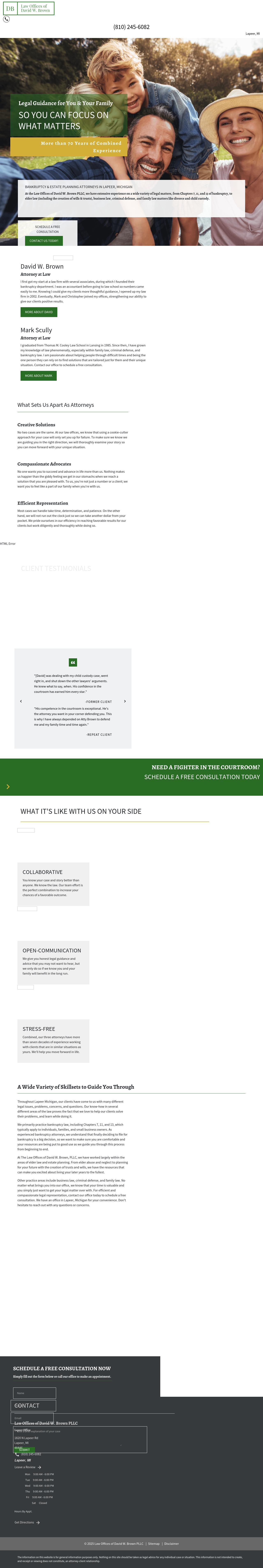 Law Offices of David W. Brown PLLC - Flint Township MI Lawyers