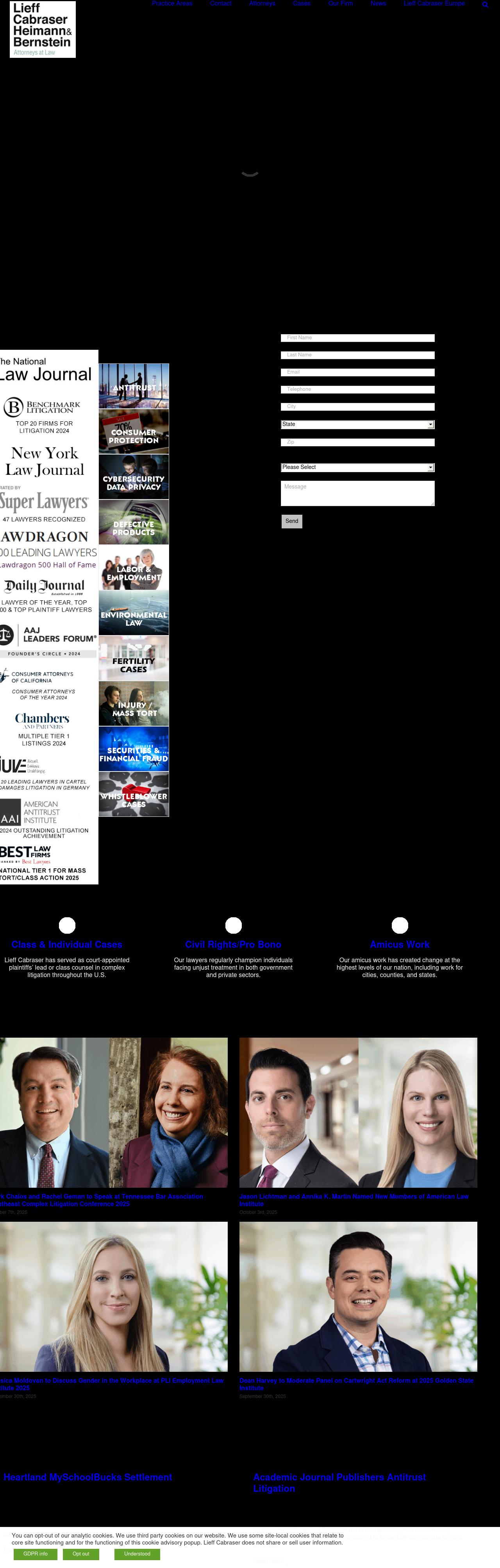 Lieff Cabraser Heimann & Bernstein, LLP - New York NY Lawyers
