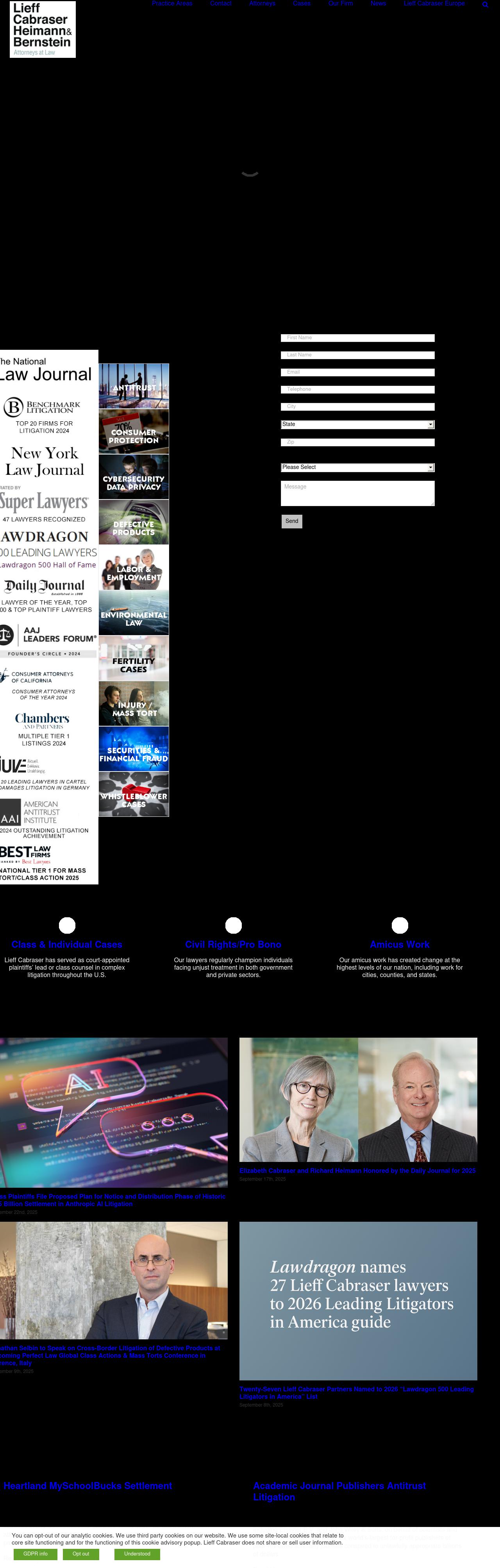 Lieff Cabraser Heimann & Bernstein, LLP - San Francisco CA Lawyers