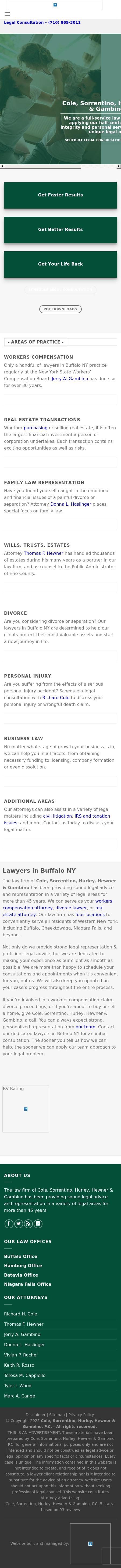 Cole, Sorrentino, Hurley, Hewner & Gambino, P.C. - Hamburg NY Lawyers