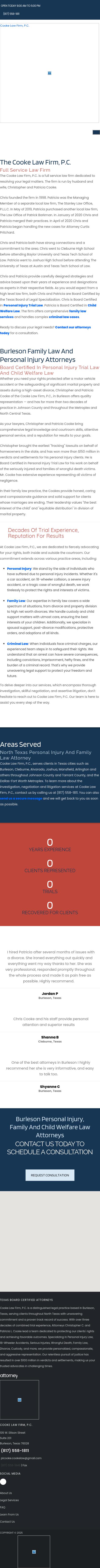 Cooke Law Firm, P.C. - Cleburne TX Lawyers