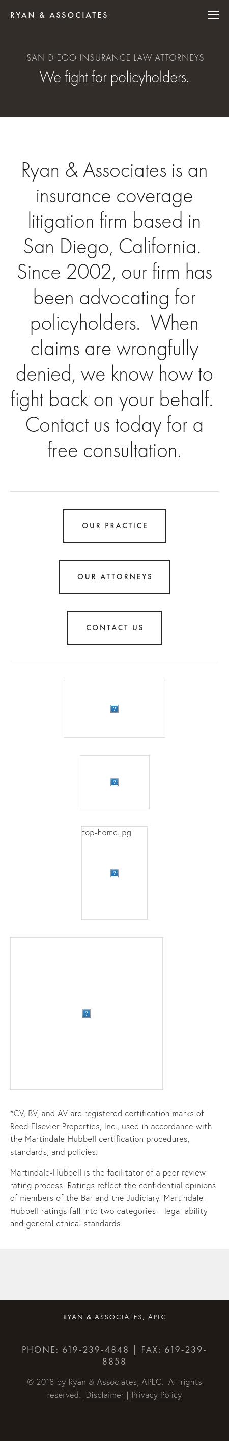 Law Offices of Greg J. Ryan - San Diego CA Lawyers