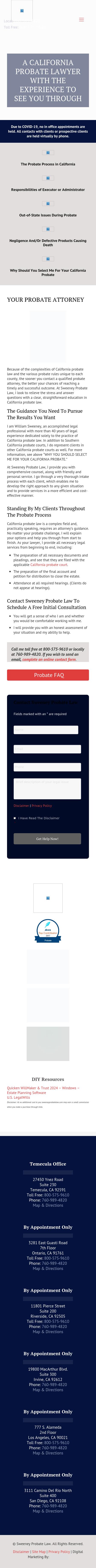 Sweeney Probate Law - Orange CA Lawyers