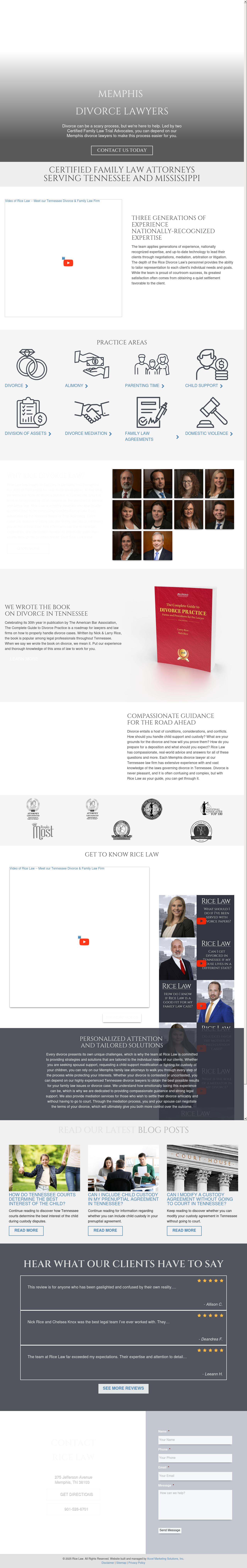 Rice Divorce Team - Memphis TN Lawyers