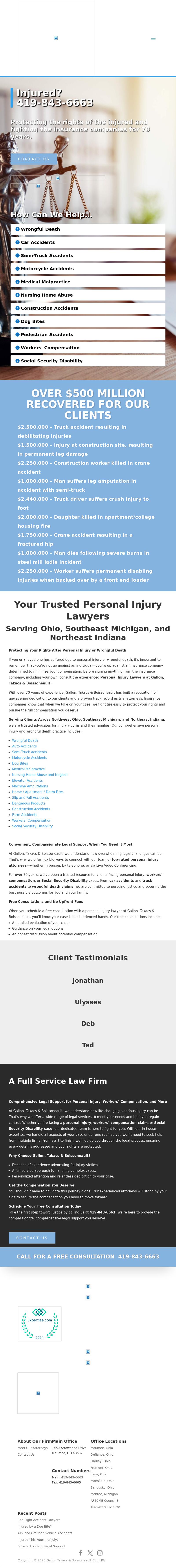 Gallon Takacs Boissoneault & Schaffer Co LPA - Toledo OH Lawyers