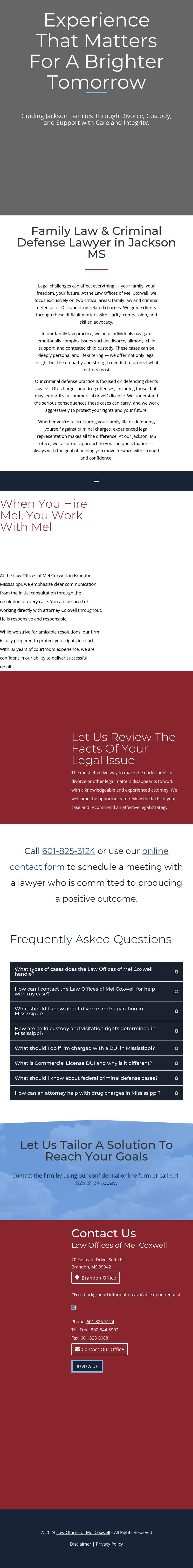 Law Offices of Mel Coxwell - Brandon MS Lawyers