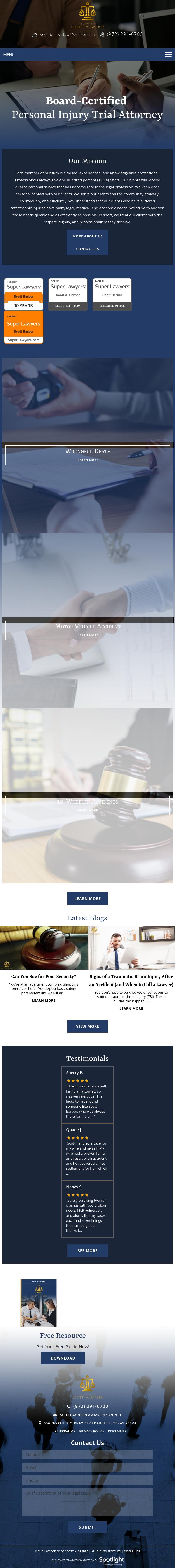 The Law Office of Scott A. Barber - Cedar Hill TX Lawyers