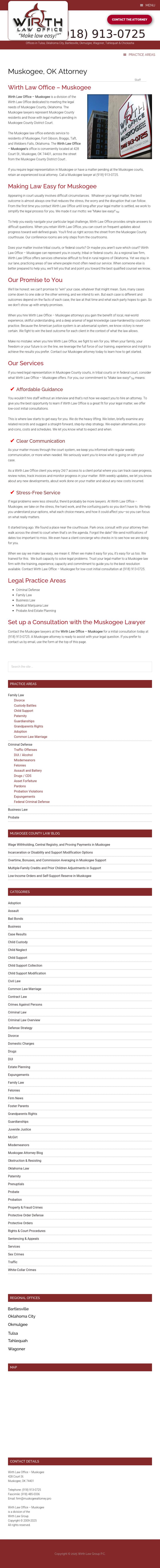 Wirth Law Office - Muskogee Attorney - Muskogee OK Lawyers