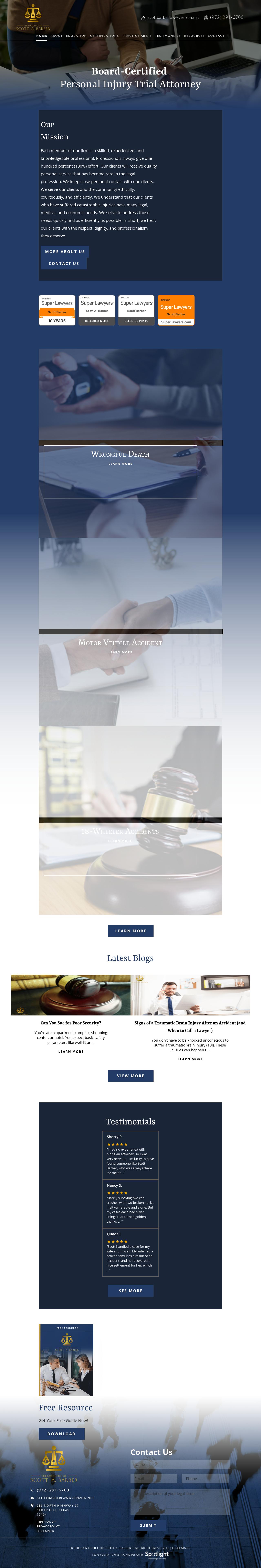 The Law Office of Scott A. Barber - Cedar Hill TX Lawyers